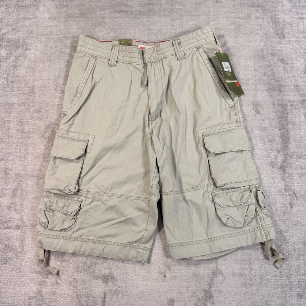 Mossimo Cargo Supply Shorts Mens 30 Beige Ripstop Utility Outdoor Y2K NWT
